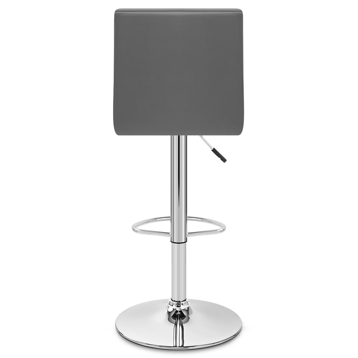 Sgabello Ecopelle Cromato - Topaz Grigio