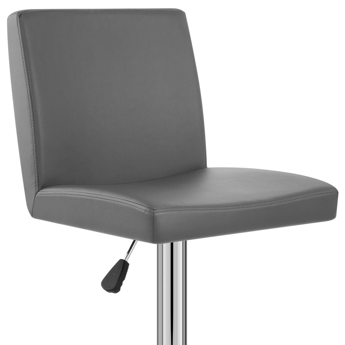 Sgabello Ecopelle Cromato - Topaz Grigio