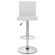 Sgabello Ecopelle Cromato - Topaz Bianco