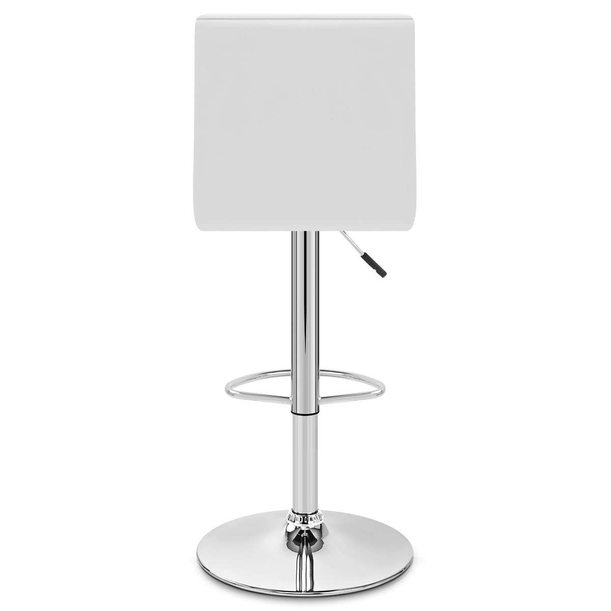 Sgabello Ecopelle Cromato - Topaz Bianco
