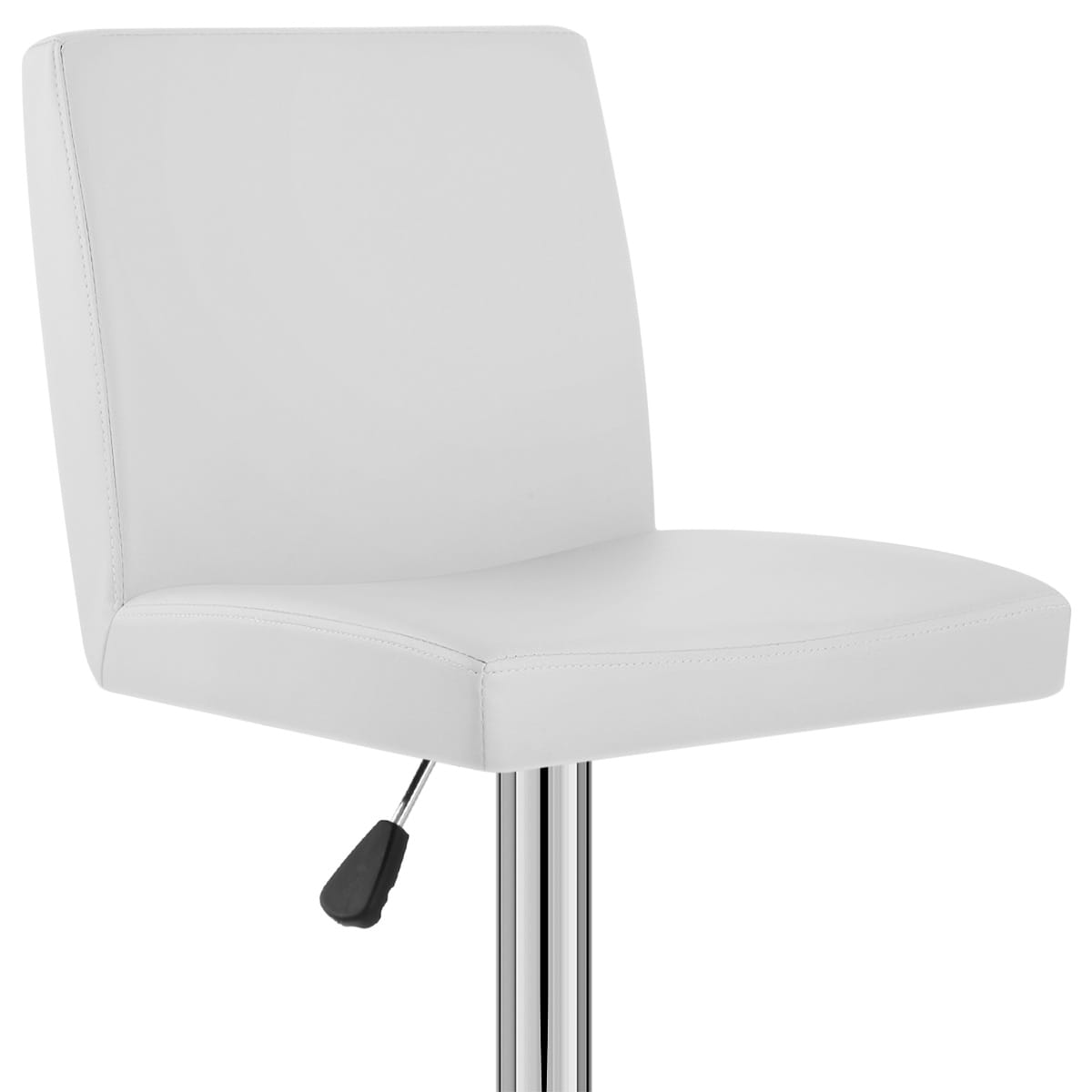 Sgabello Ecopelle Cromato - Topaz Bianco