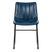 Sedia Ecopelle Anticata Satinata - Tucker Blu