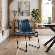 Kunstleder Esszimmerstuhl - Tucker Blau