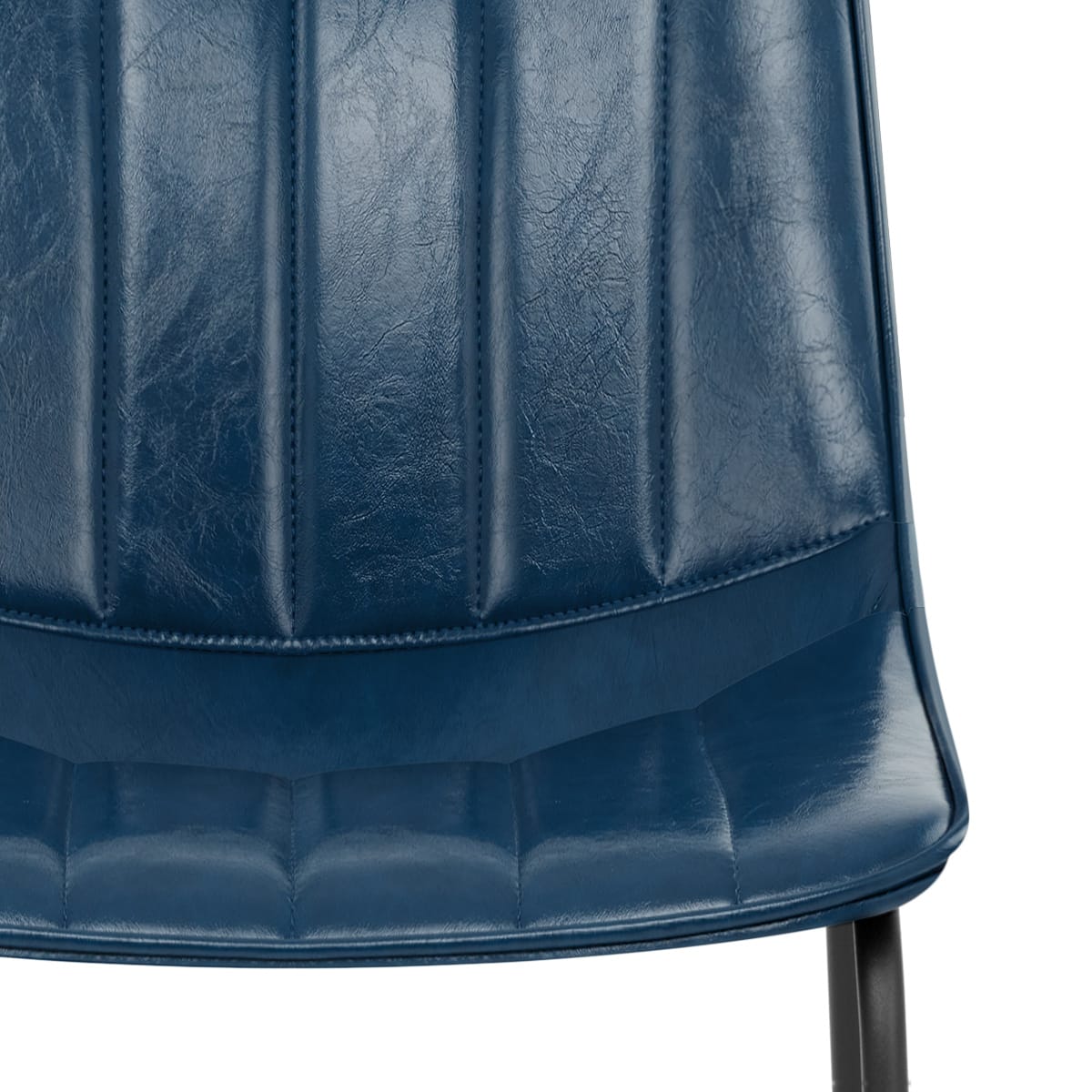 Sedia Ecopelle Anticata Satinata - Tucker Blu