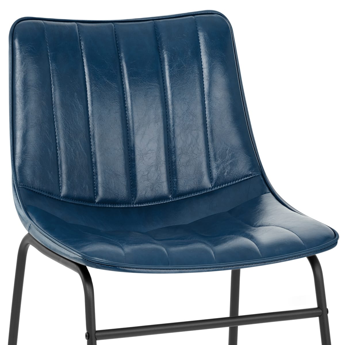 Sedia Ecopelle Anticata Satinata - Tucker Blu