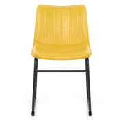 Sedia Ecopelle Anticata Satinata - Tucker Giallo