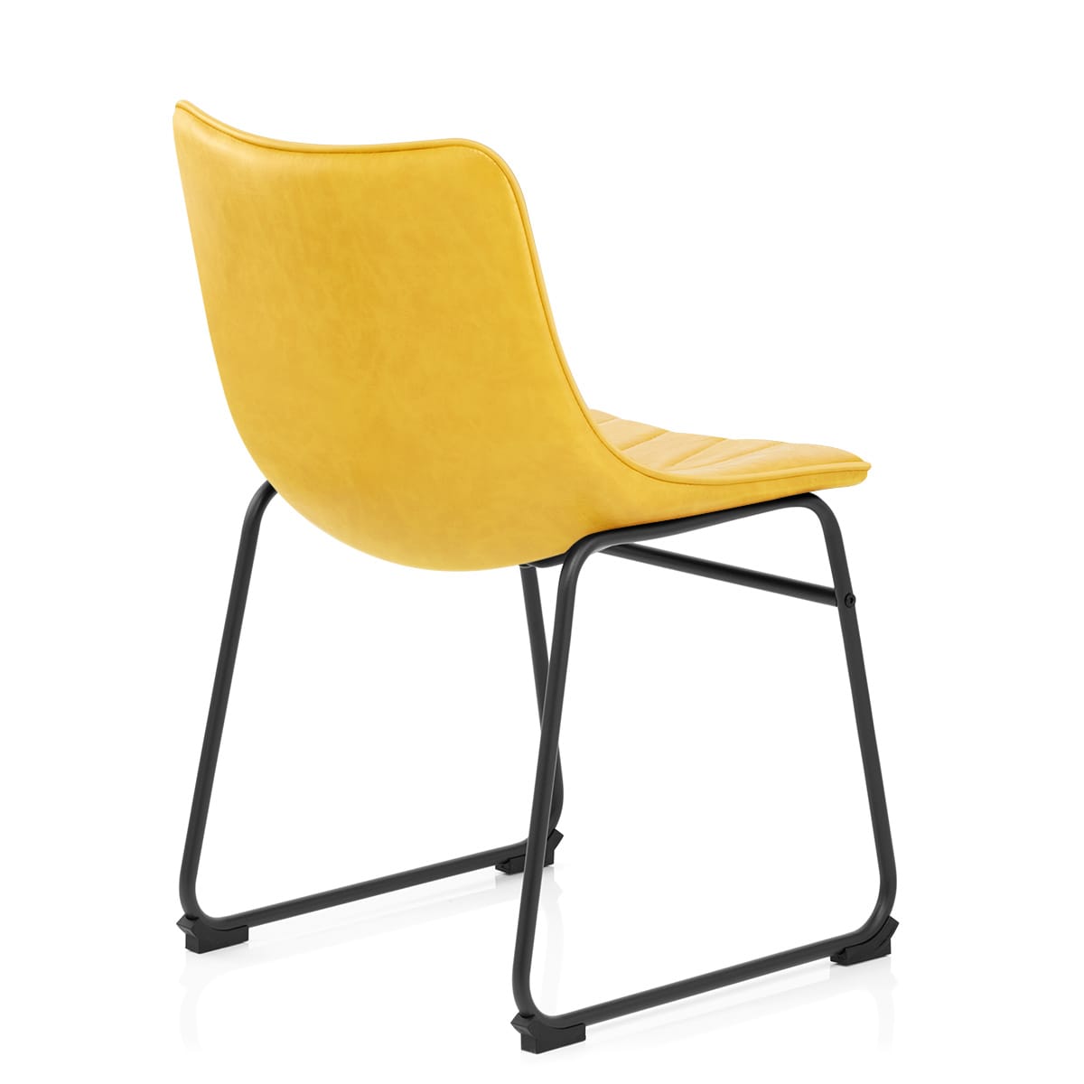 Sedia Ecopelle Anticata Satinata - Tucker Giallo