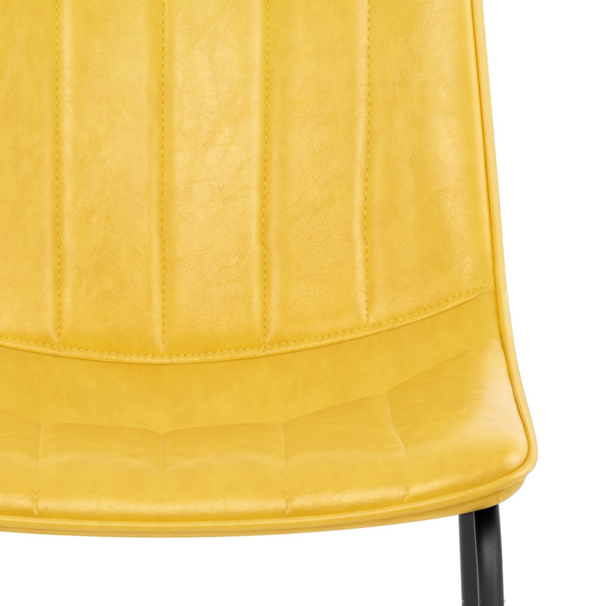 Sedia Ecopelle Anticata Satinata - Tucker Giallo