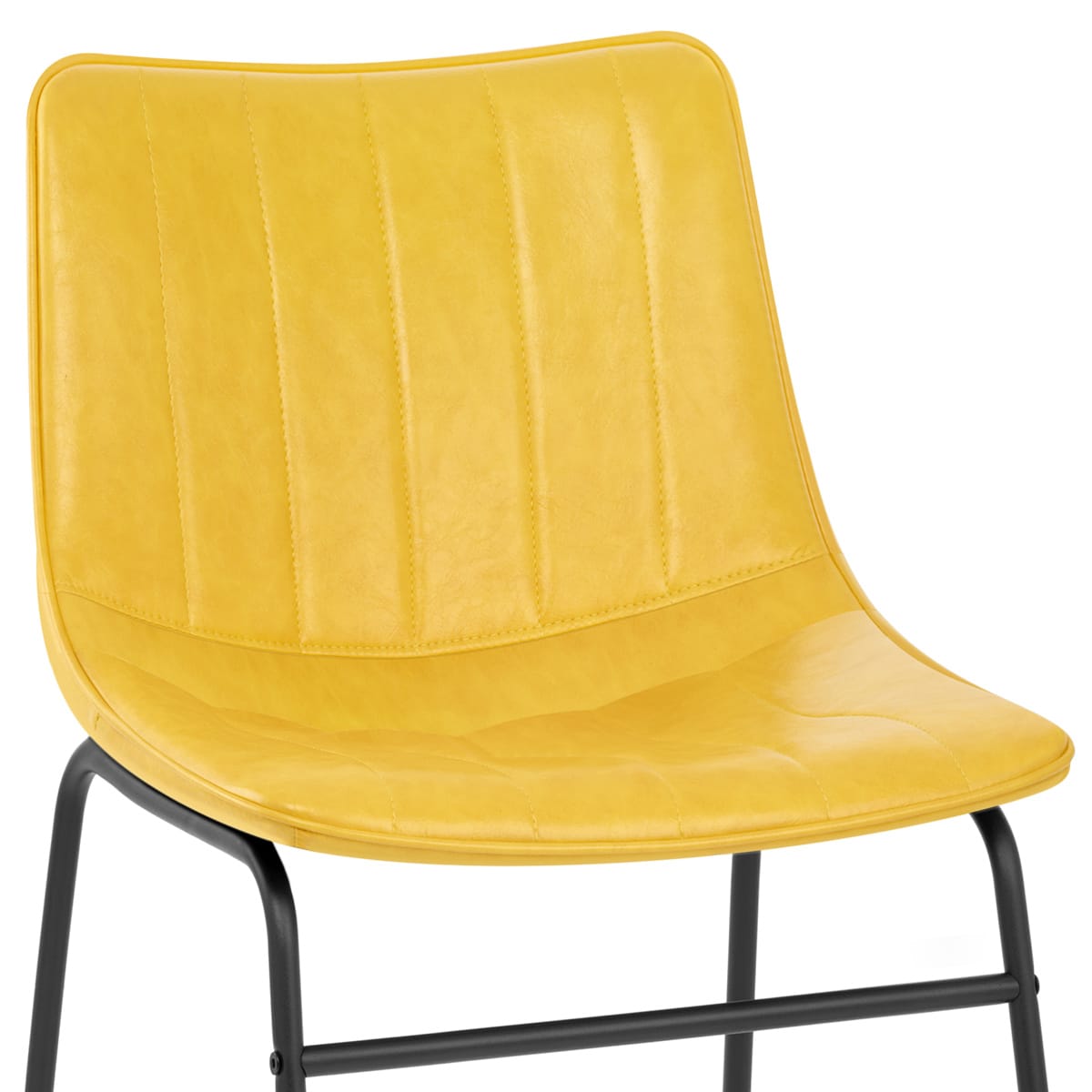 Sedia Ecopelle Anticata Satinata - Tucker Giallo