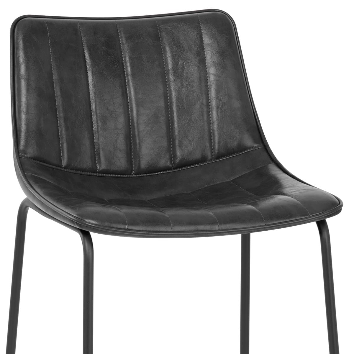 Kunstleder Barhocker - Tucker Schwarz