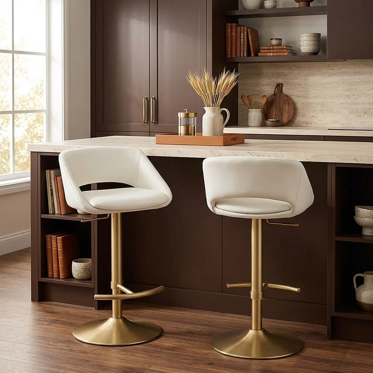 Barhocker Gebürstetes Gold - Tulsa Beige