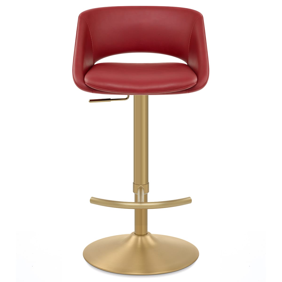 Barhocker Gebürstetes Gold - Tulsa Rot