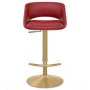 Barhocker Gebürstetes Gold - Tulsa Rot
