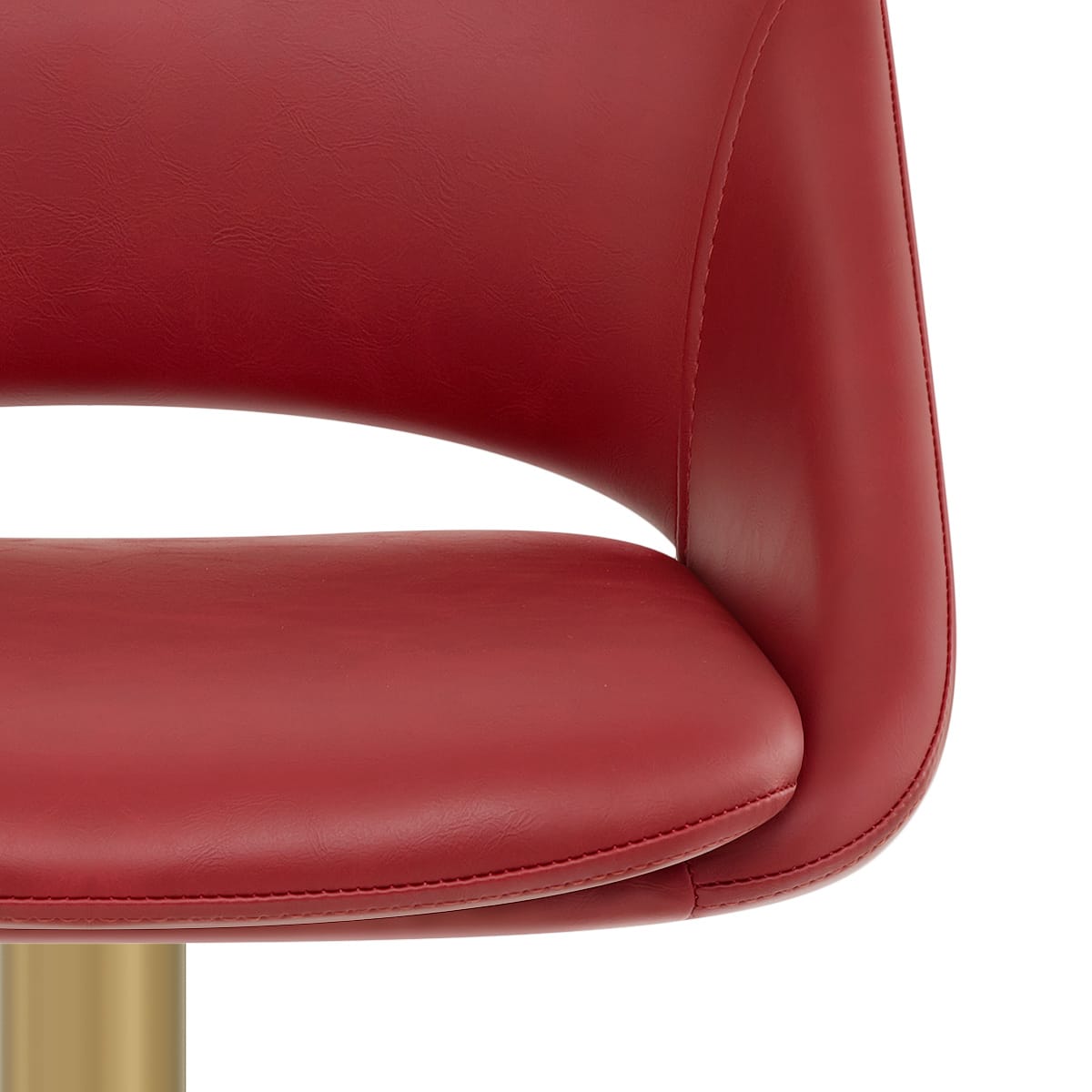 Barhocker Gebürstetes Gold - Tulsa Rot