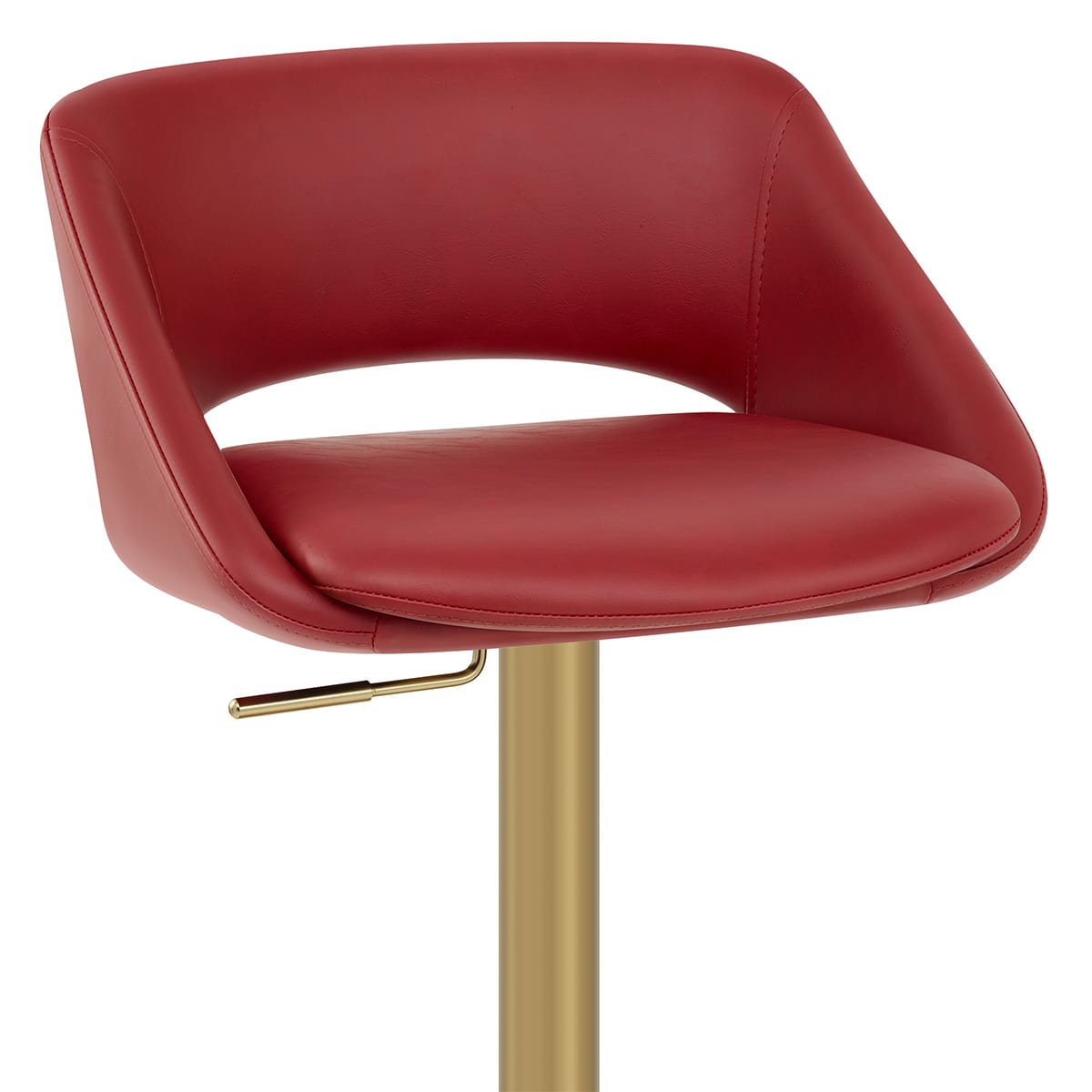 Barhocker Gebürstetes Gold - Tulsa Rot