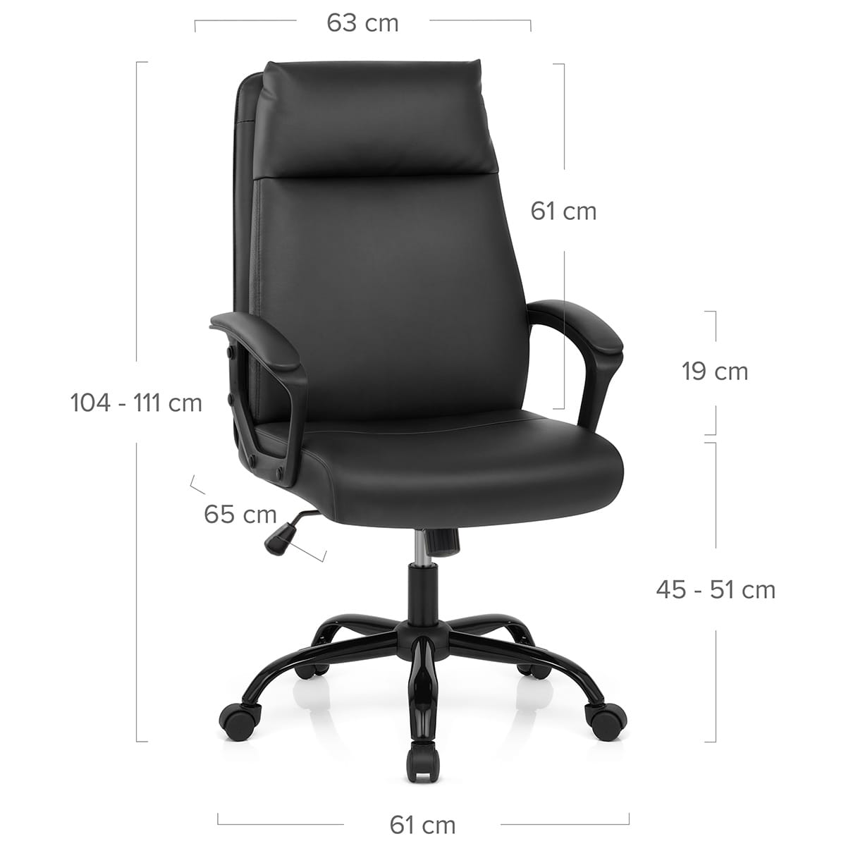 Sedia da Ufficio - Turin Nero