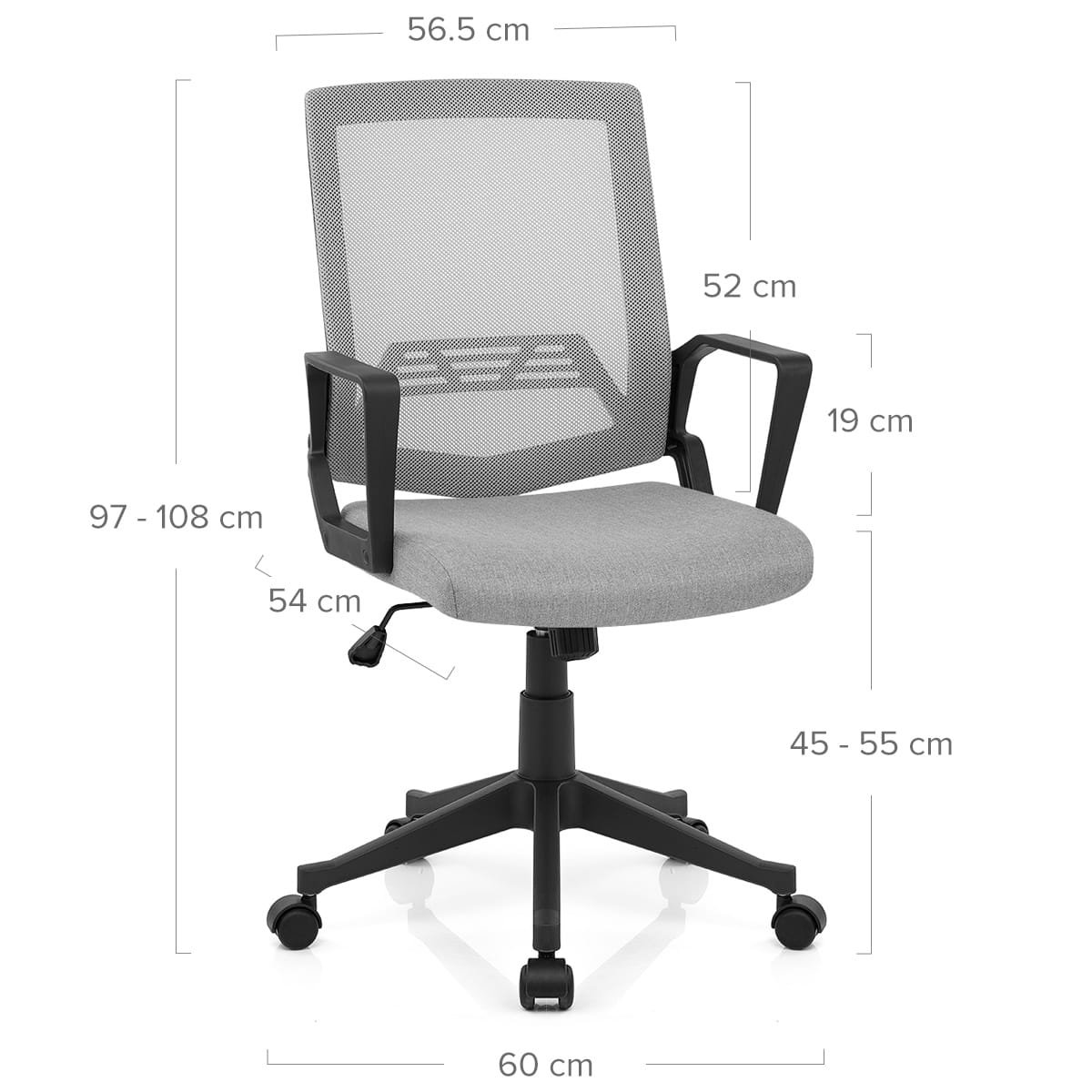 Stoff Bürostuhl - Tuscan Grau