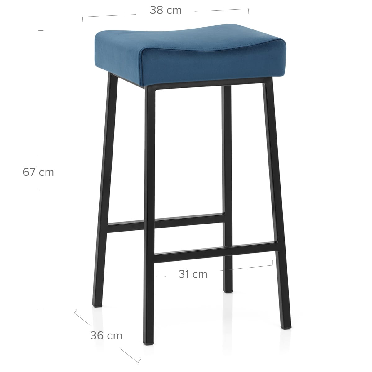 Samt Barhocker - Uno Blau