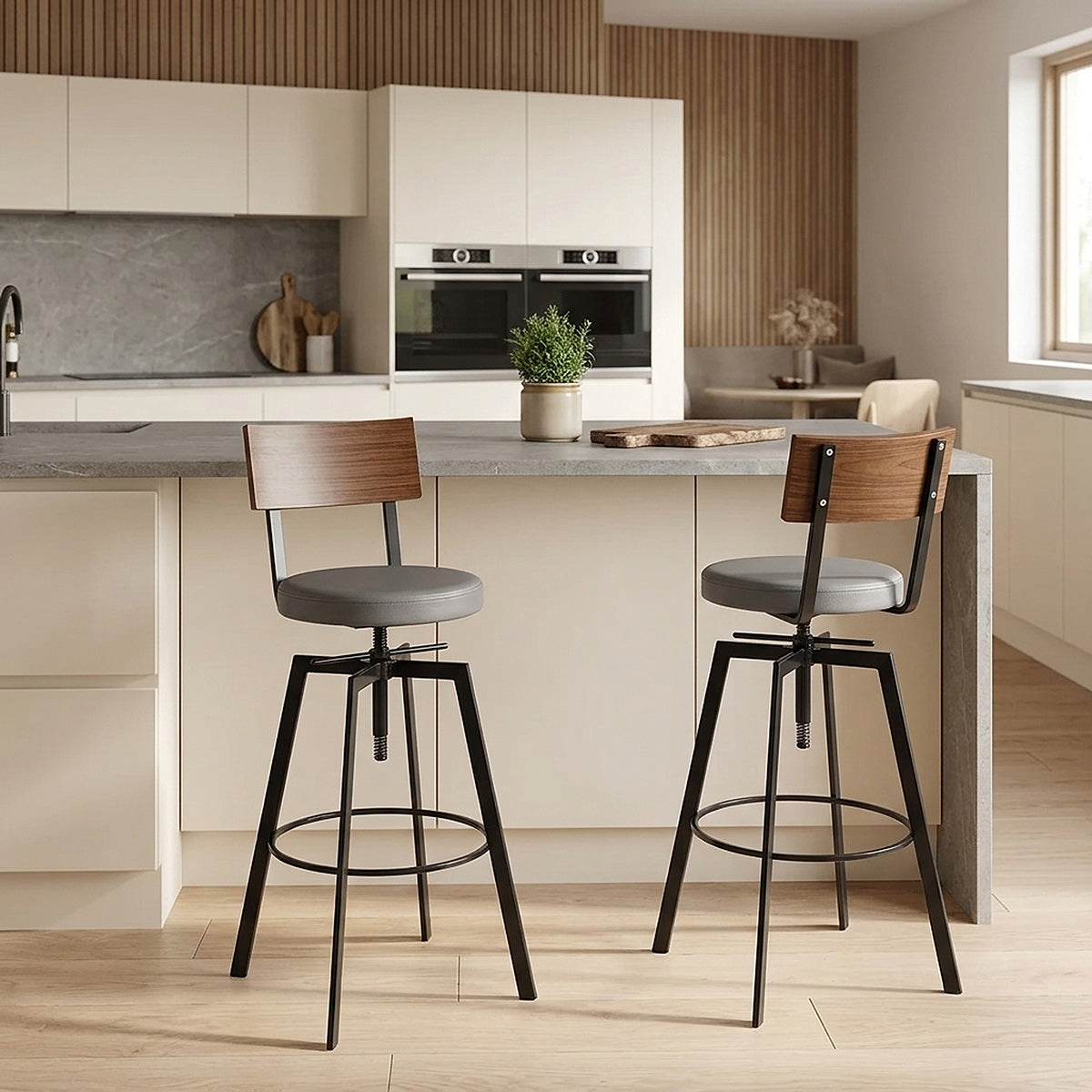 Barhocker Industriell - Urban Grau