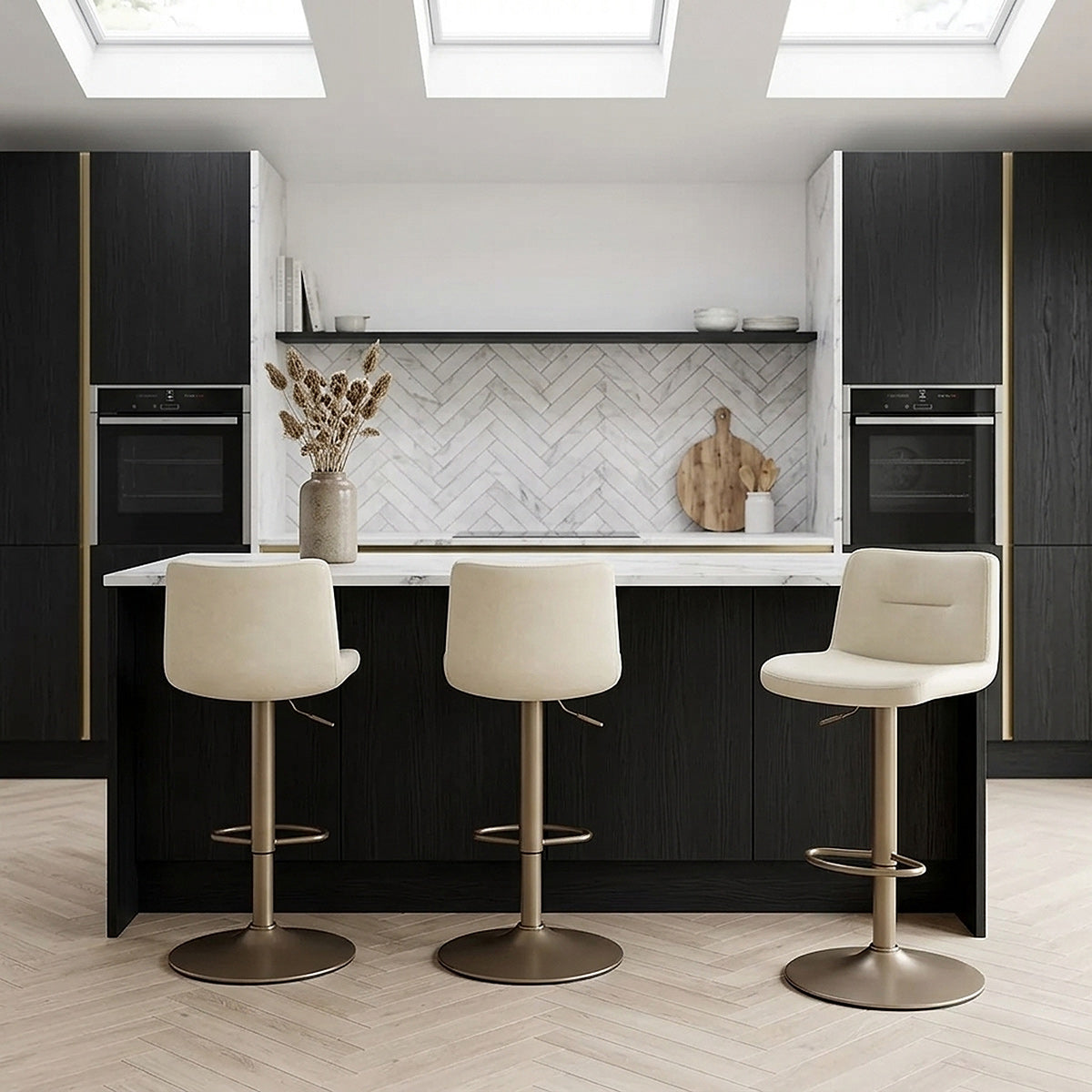 Kunstleder Barhocker Antik - Utopia Beige