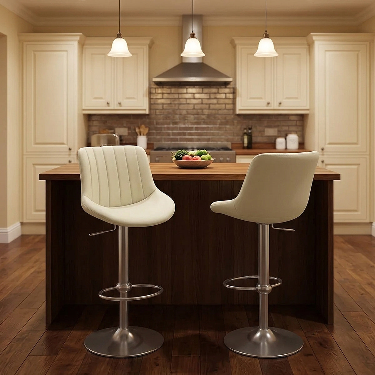 Barhocker Echtleder - Versailles Beige