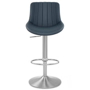 Sgabello da bar Vera Pelle - Versailles Blu