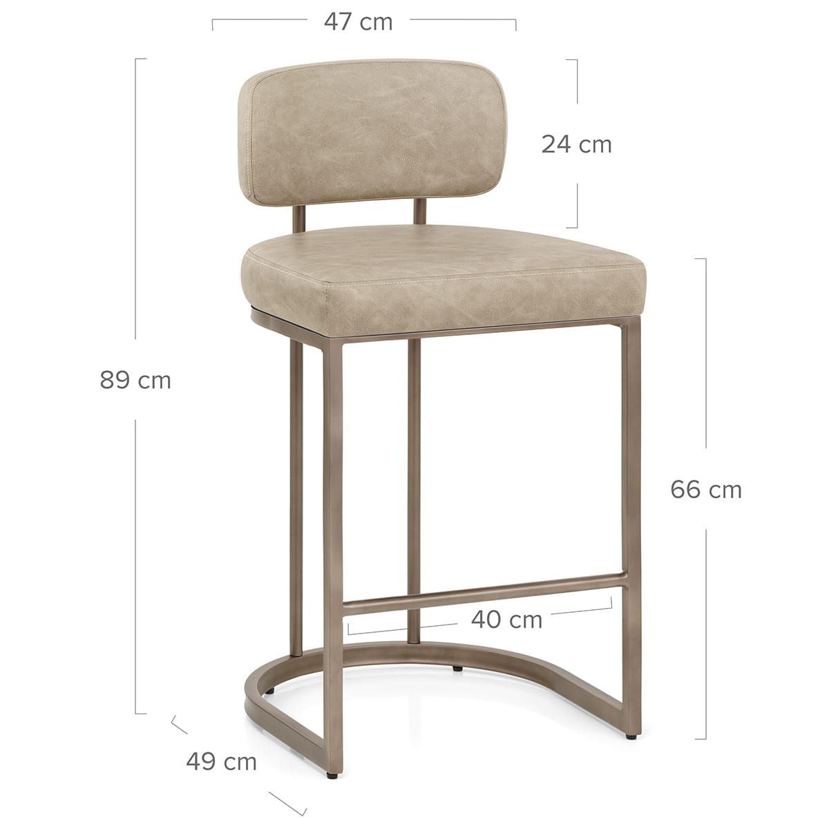 Sgabello Ecopelle - Verve Crema
