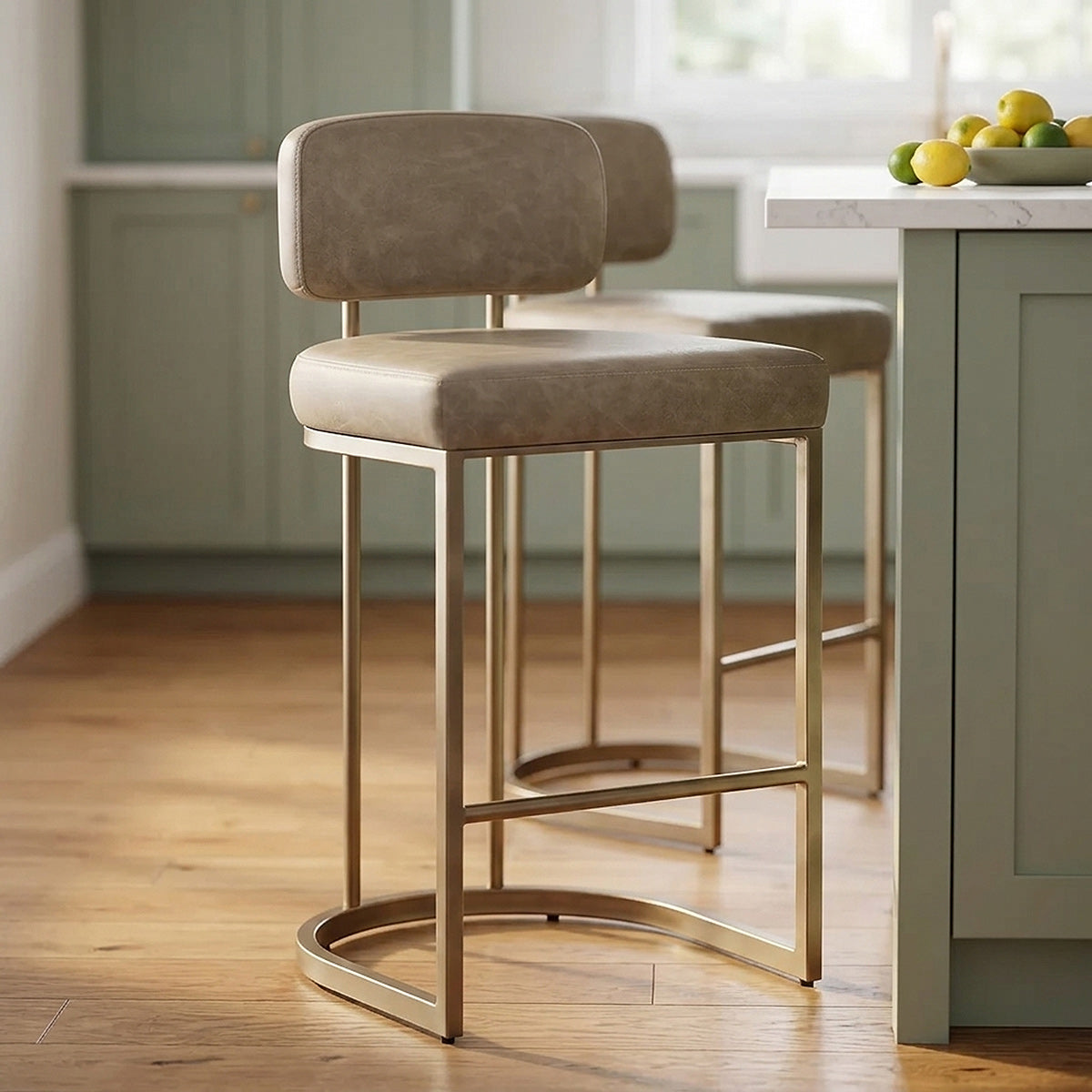 Kunstleder Barhocker - Verve Beige