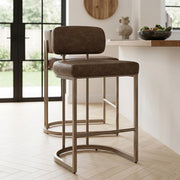 Kunstleder Barhocker - Verve Braun