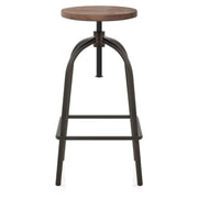 Sgabello Legno Metallo - Vice Industrial Nero