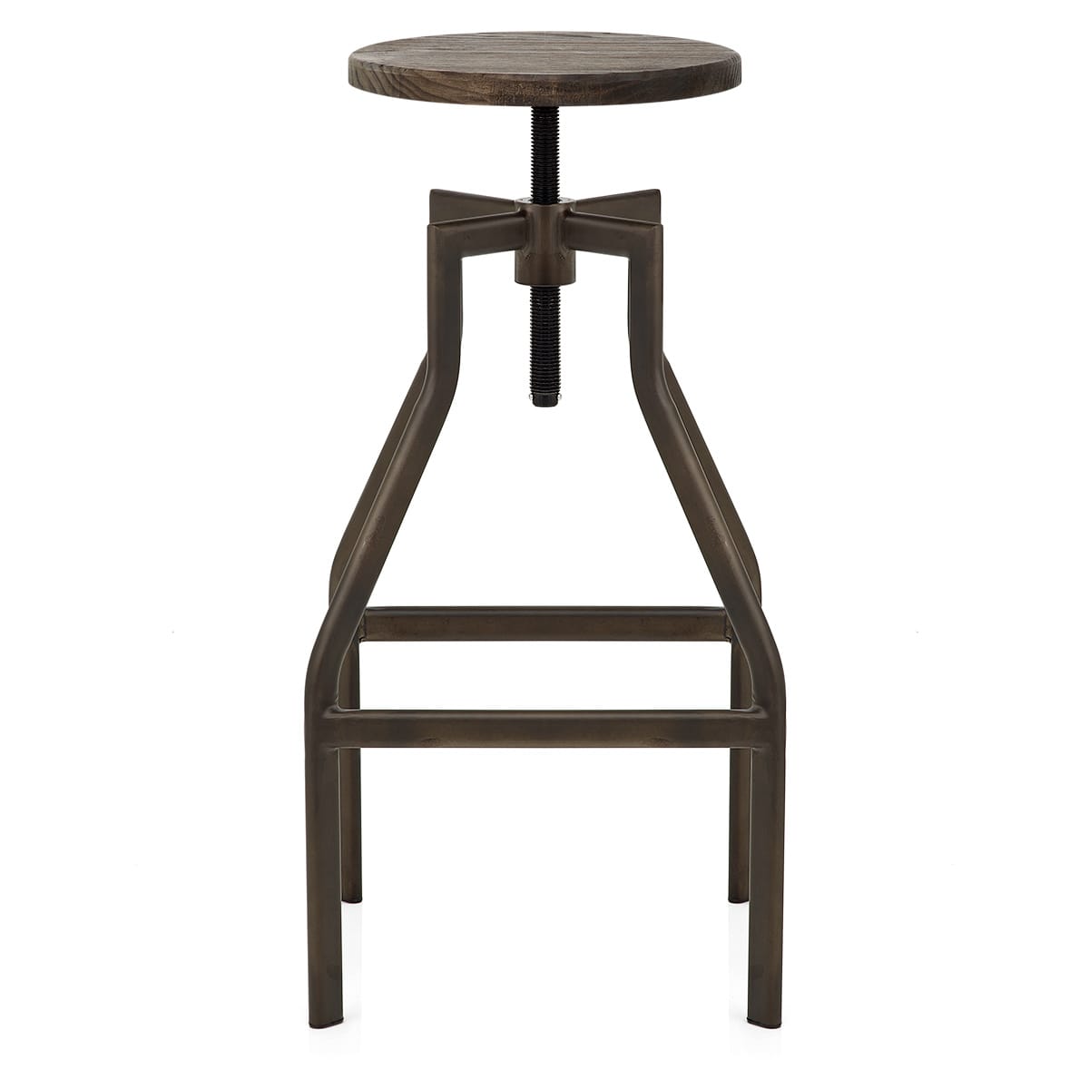 Barhocker - Dunkler Holzsitz - Vintage Revolution Holz