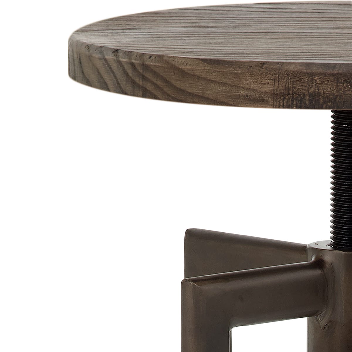 Sgabello Legno Scuro Acciaio - Vintage Revolution Legno