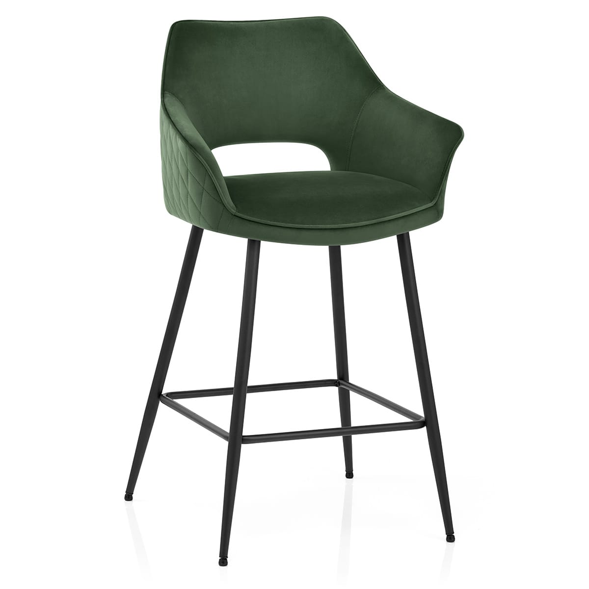 Sgabello Velluto - Viola Verde
