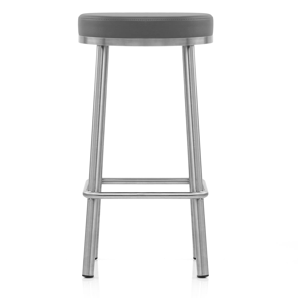 Sgabello Ecopelle Satinato - Vision Grigio
