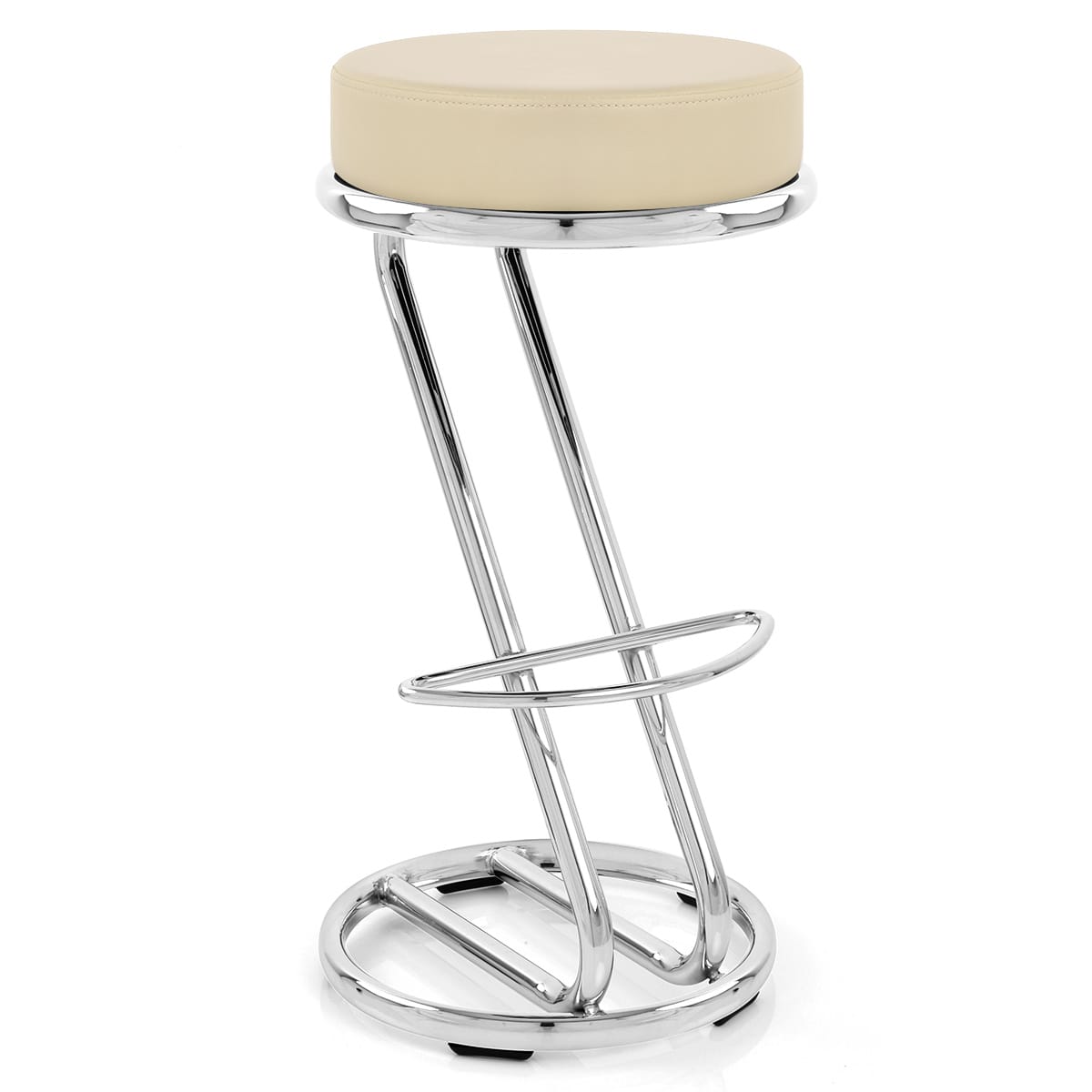 Kunstleder Barhocker Chrom - Zaza Beige