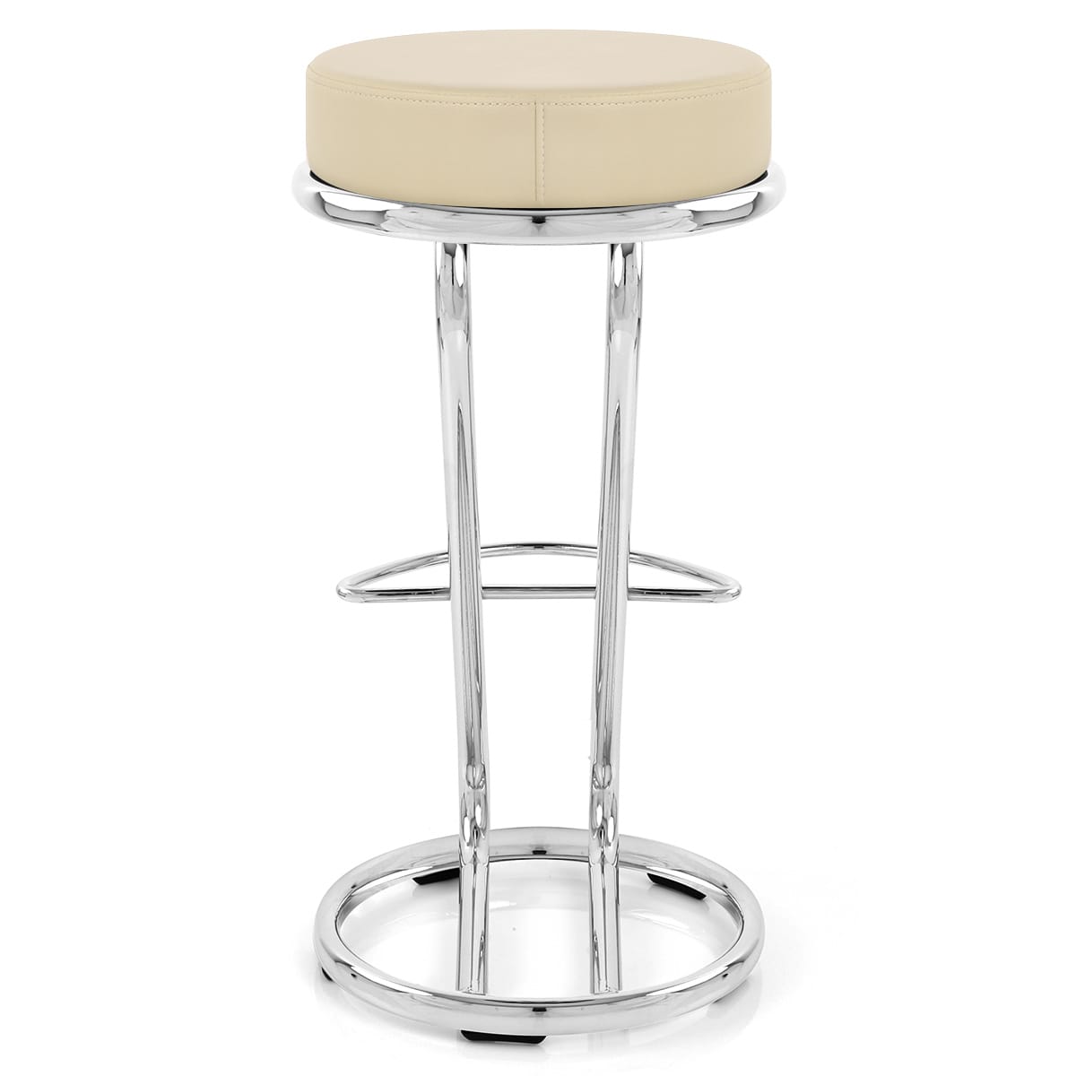 Kunstleder Barhocker Chrom - Zaza Beige