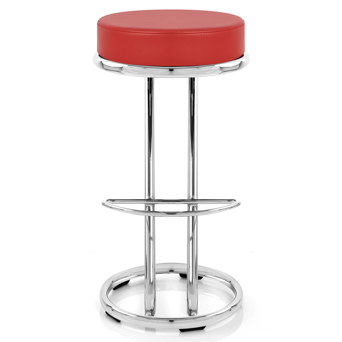 Kunstleder Barhocker Chrom - Zaza Rot