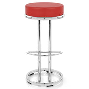 Kunstleder Barhocker Chrom - Zaza Rot